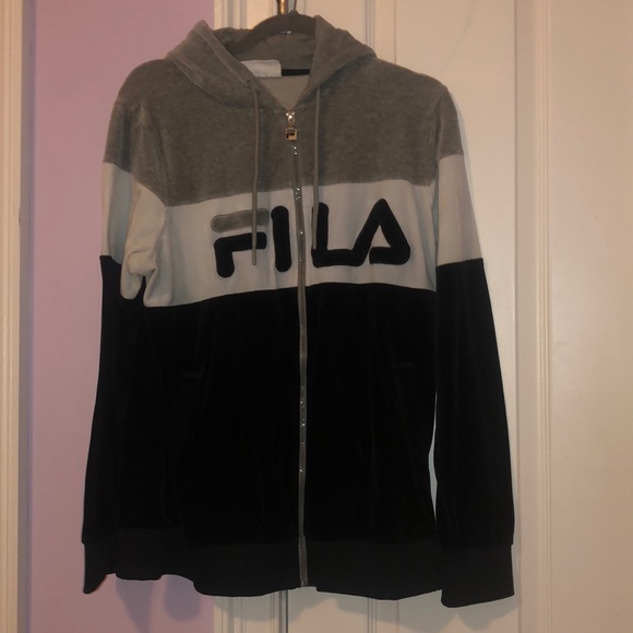 fila velvet hoodie